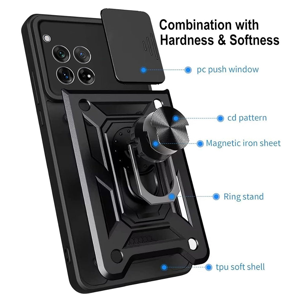 Maska za OnePlus 12, Techsuit, CamShield, Crna