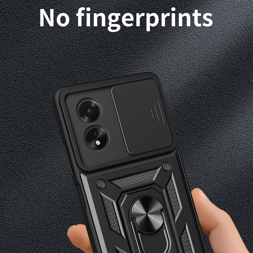 Maska za Oppo A18 / A38, Techsuit, CamShield, Crna