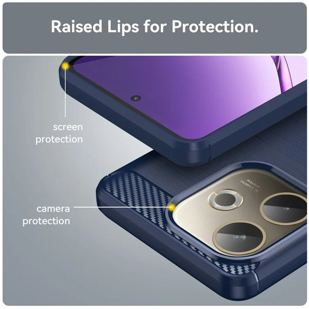 Maska za Oppo A5 Pro 4G / A5 Pro, Techsuit, Karbon, Plava