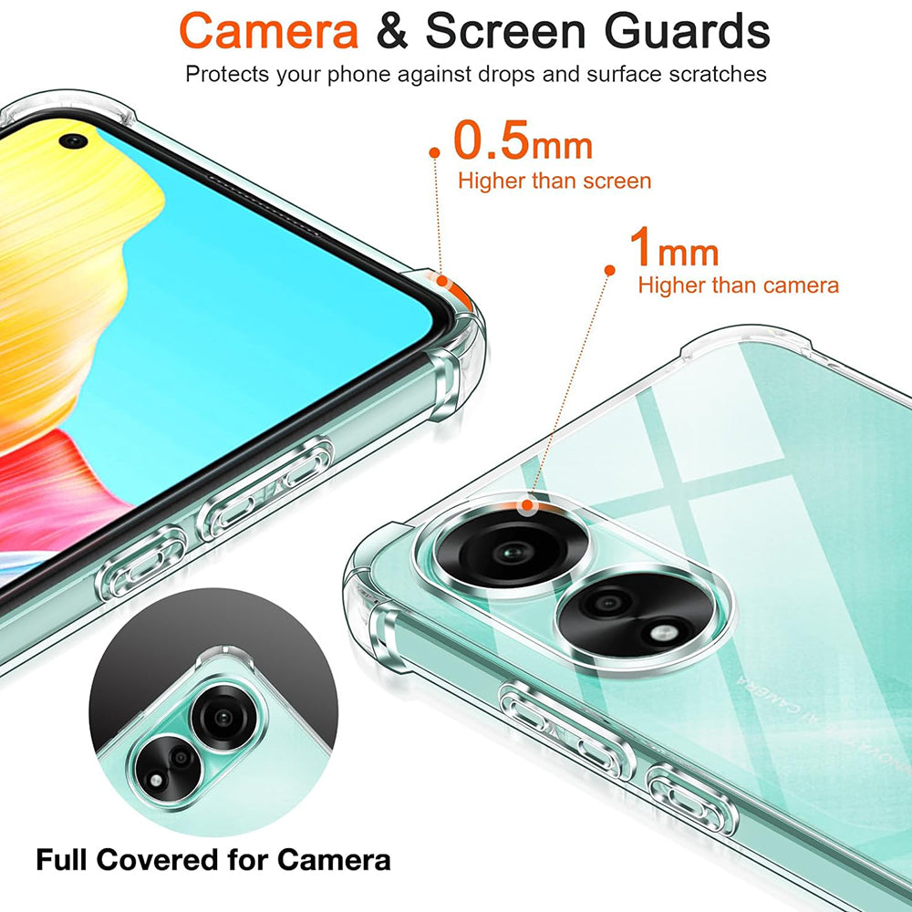 Maska za Oppo A58 4G, Techsuit, Shockproof Clear, Prozirna