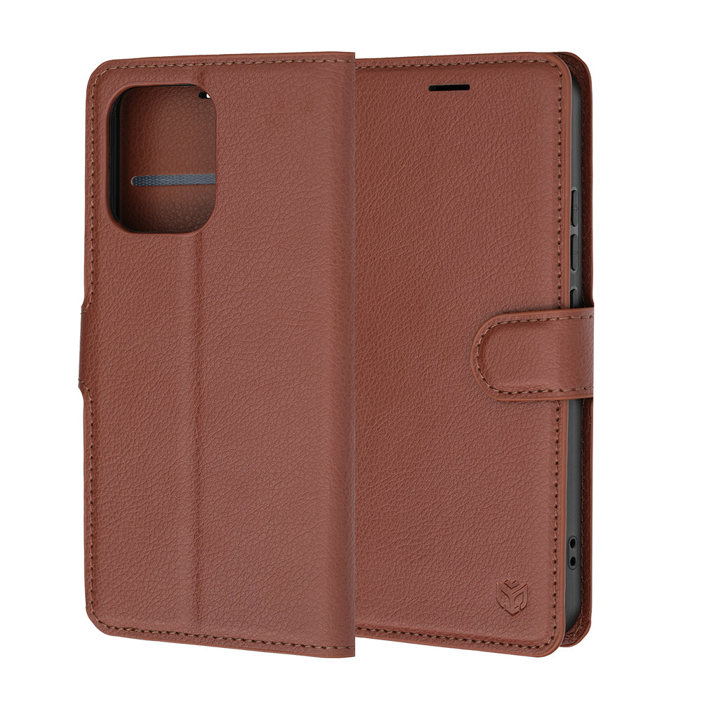 Futrola za Oppo A6 Pro 5G / A6 Pro 4G, Techsuit, Kožna Folio, Smeđa
