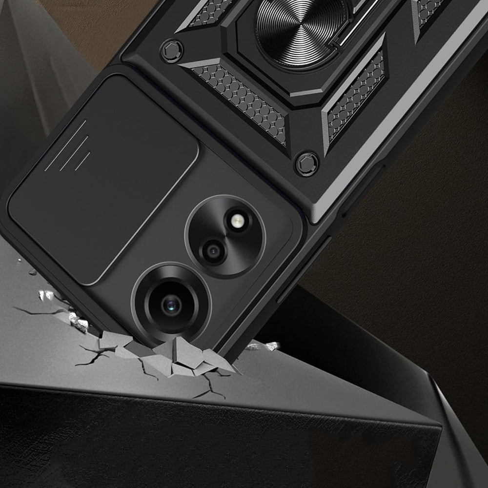 Maska za Oppo A60, Techsuit, CamShield, Crna