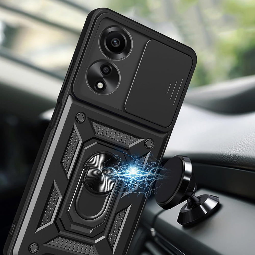 Maska za Oppo A60, Techsuit, CamShield, Crna