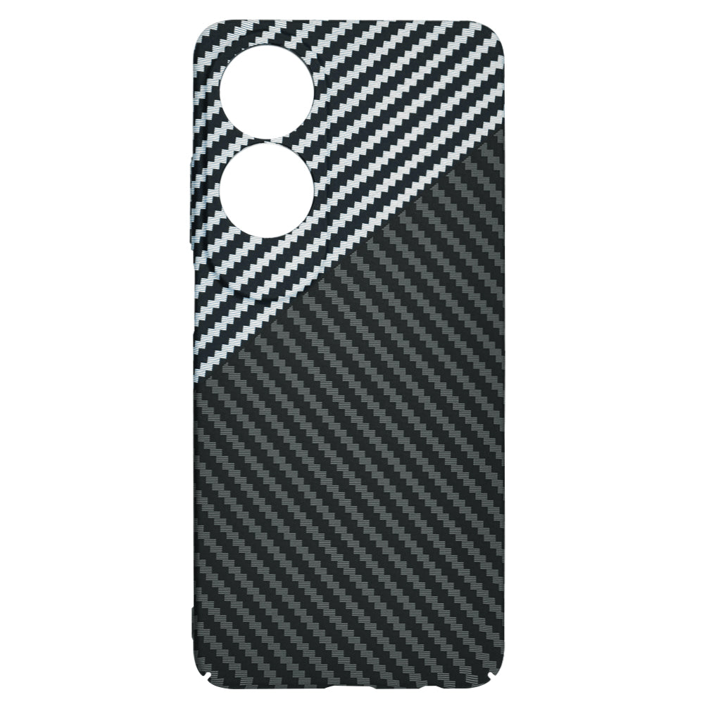 Maska za Oppo A60, Techsuit, Carbonite FiberShell, Crno Siva