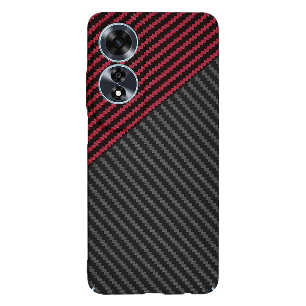 Maska za Oppo A60, Techsuit, Carbonite FiberShell, Crno Crvena