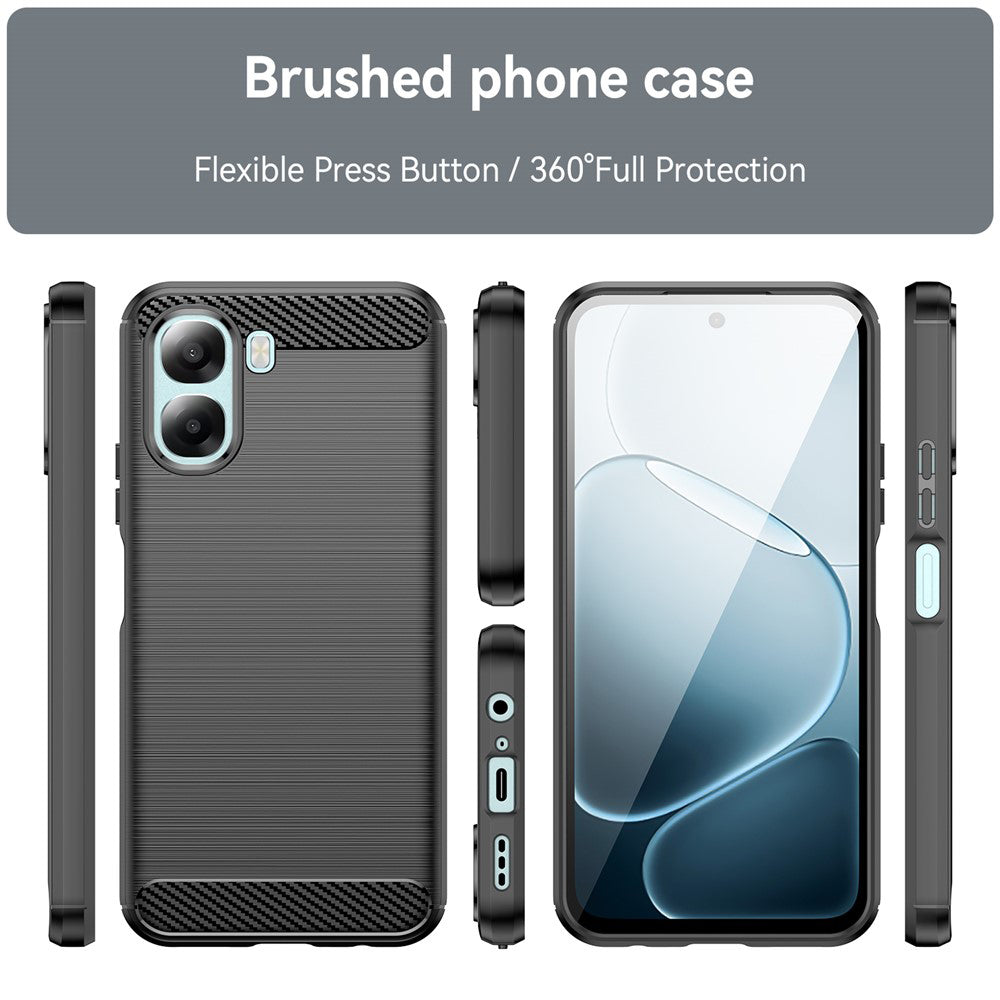 Futrola za Oppo A6x 4G / A6x, Techsuit, Karbon, Crna
