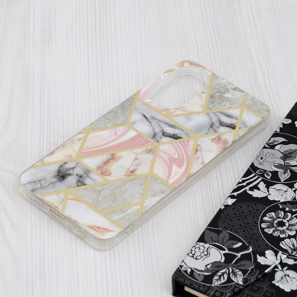 Maska za Oppo A78 4G, Techsuit, Marble, Roza