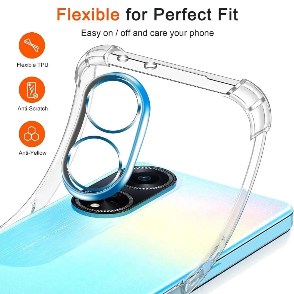 Maska za Oppo A98, Techsuit, Shockproof Clear, Prozirna