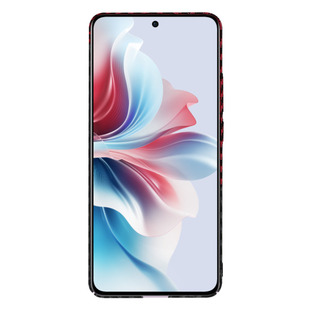 Maska za Oppo Reno11 F, Techsuit, Carbonite FiberShell, Crno Crvena