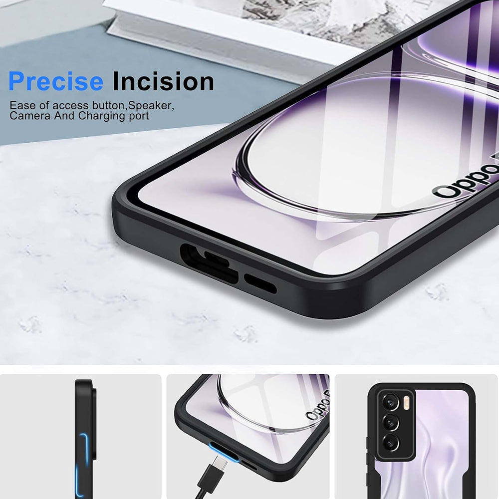 Maska za Oppo Reno12 Pro, Techsuit, ColorVerse 360, Crna