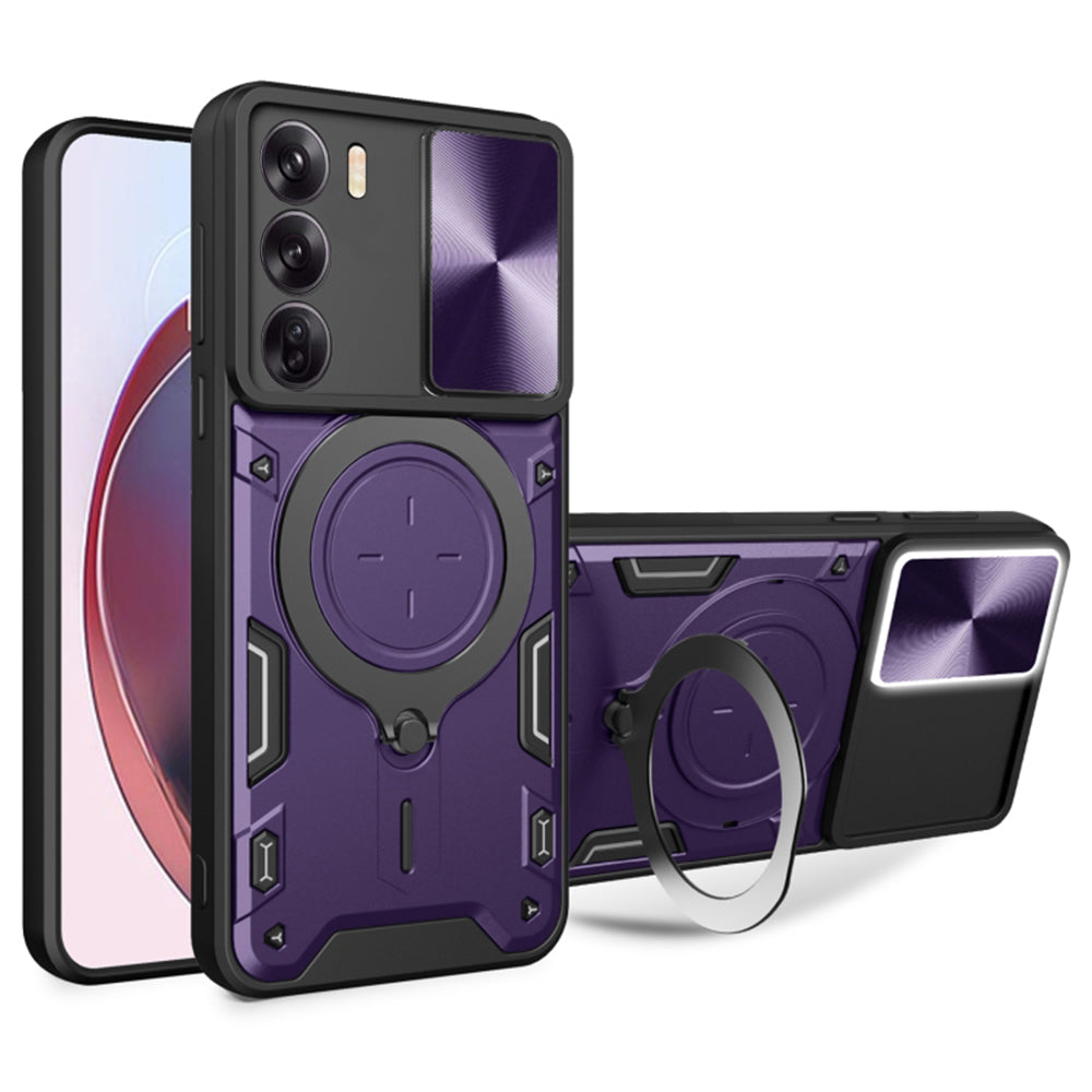 Maska za Oppo Reno12, Techsuit, CamGuard Pro, Ljubičasta