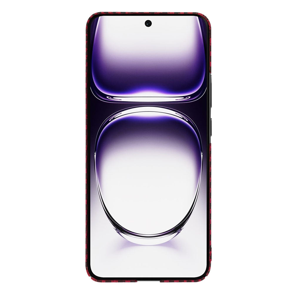 Maska za Oppo Reno12, Techsuit, Carbonite FiberShell, Crvena