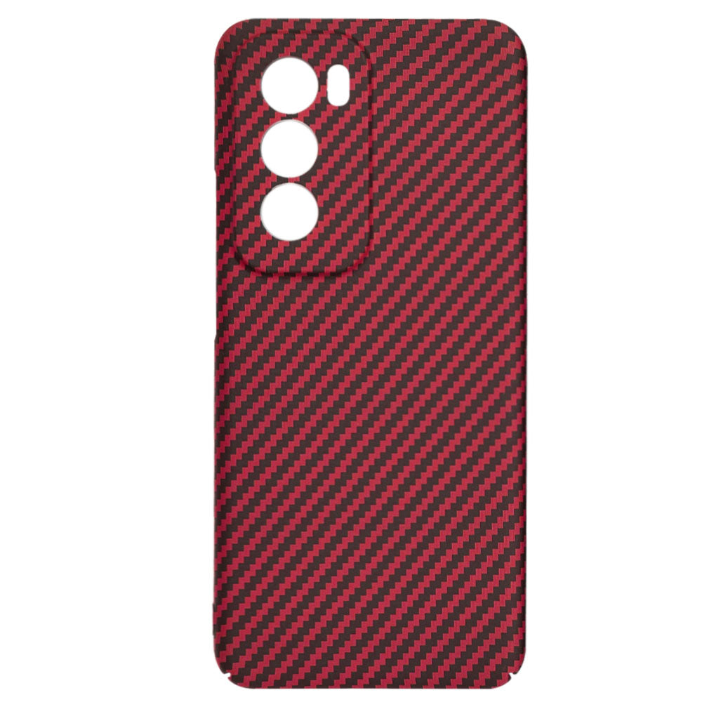 Maska za Oppo Reno12, Techsuit, Carbonite FiberShell, Crvena