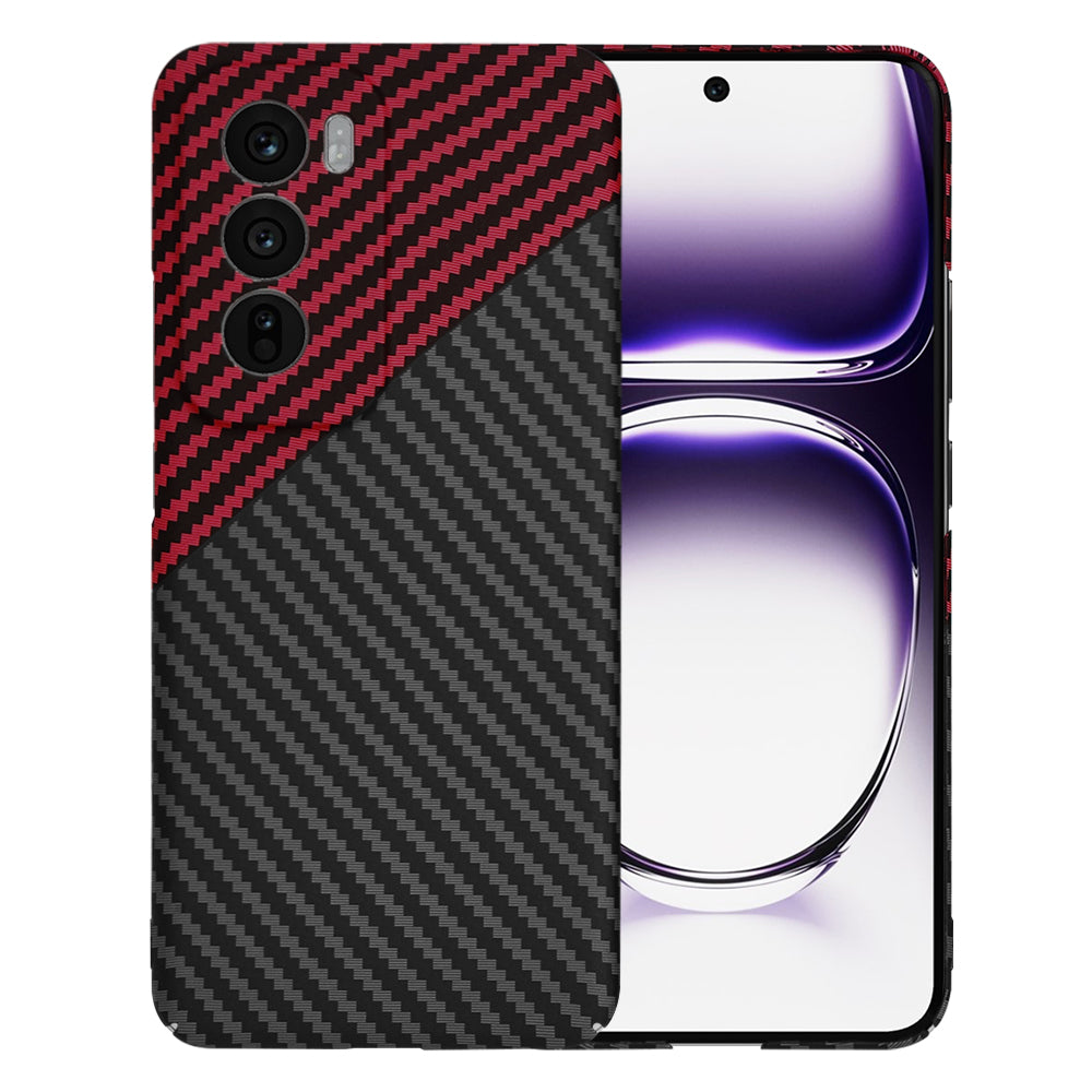 Maska za Oppo Reno12, Techsuit, Carbonite FiberShell, Crno Crvena