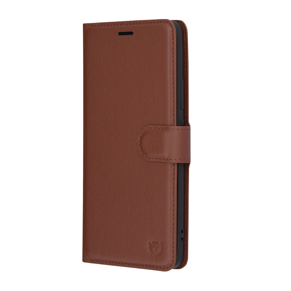 Futrola za Oppo Reno12, Techsuit, Kožna Folio, Smeđa