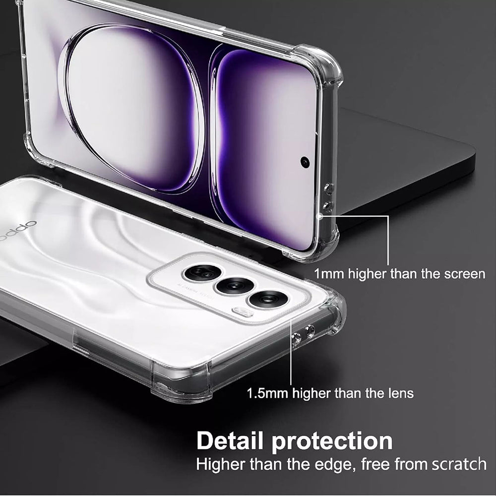 Maska za Oppo Reno12, Techsuit, Shockproof Clear, Prozirna