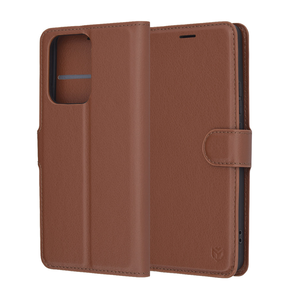 Futrola za Oppo Reno13 FS 5G / Reno13 F 4G / Reno13 F, Techsuit, Kožna Folio, Smeđa