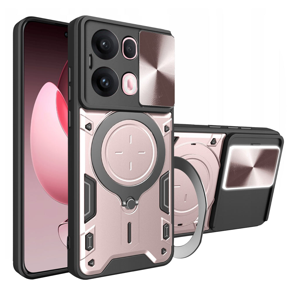 Maska za Oppo Reno13 Pro, Techsuit, CamGuard Pro, Ružičasto Zlatna