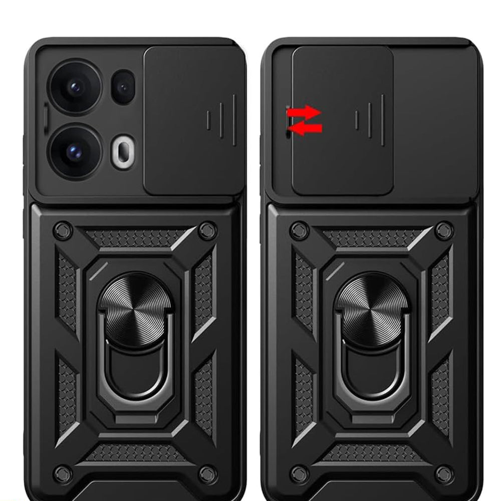 Maska za Oppo Reno13 Pro, Techsuit, CamShield, Crna