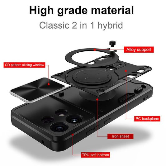 Maska za Oppo Reno16 F / Reno16 FS, Techsuit, CamGuard Pro, Ružičasto zlatna