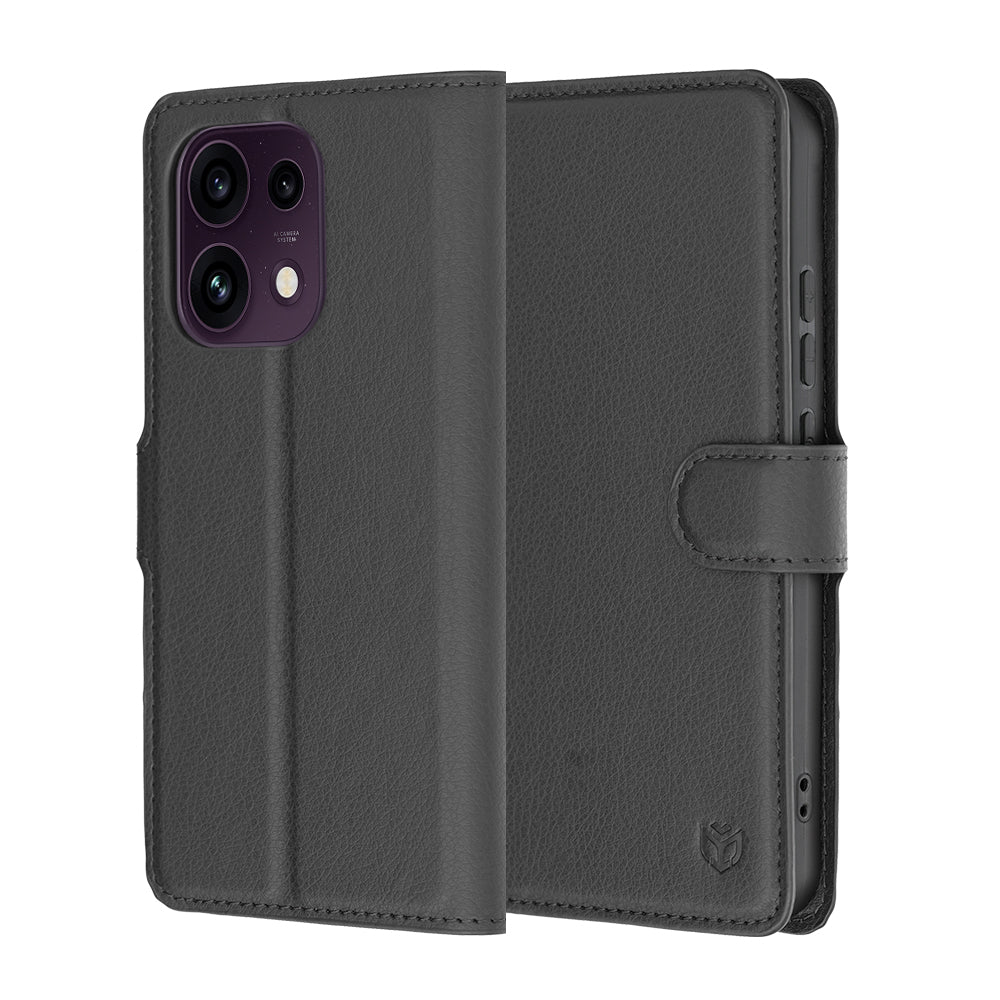 Futrola za Oppo Reno16 F / Reno16 FS, Techsuit, Kožna Folio, Crna