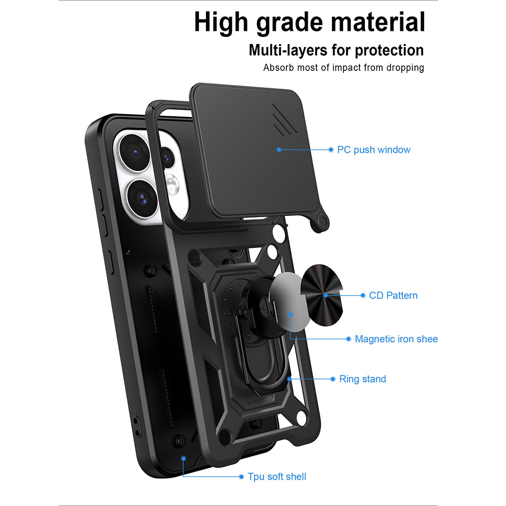 Maska za Oppo Reno16 / Reno16 Pro, Techsuit, CamShield, Ružičasto zlatna