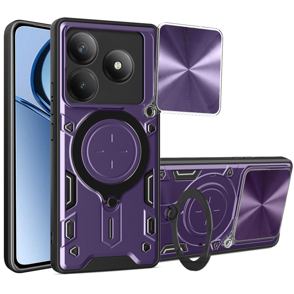 Maska za Realme C63 / C61, Techsuit, CamGuard Pro, Ljubičasta