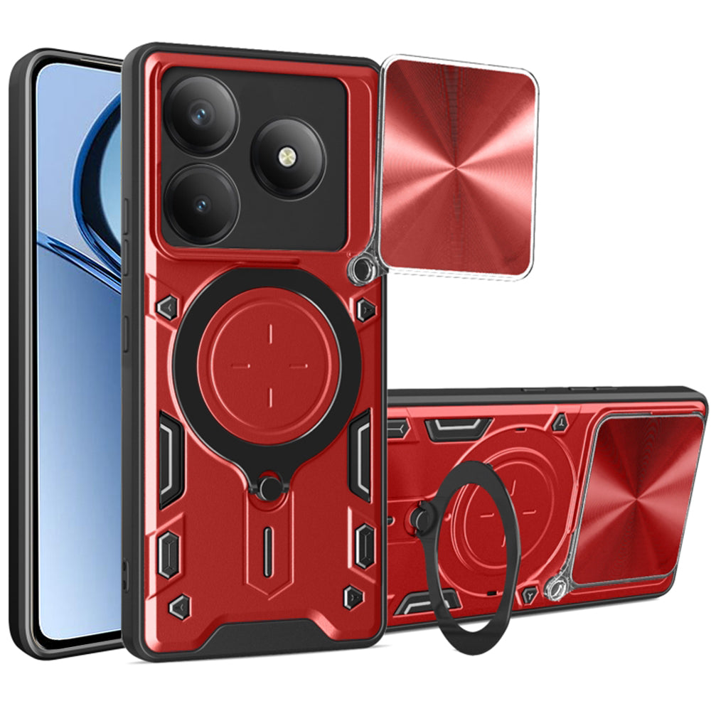 Maska za Realme C63 / C61, Techsuit, CamGuard Pro, Crvena