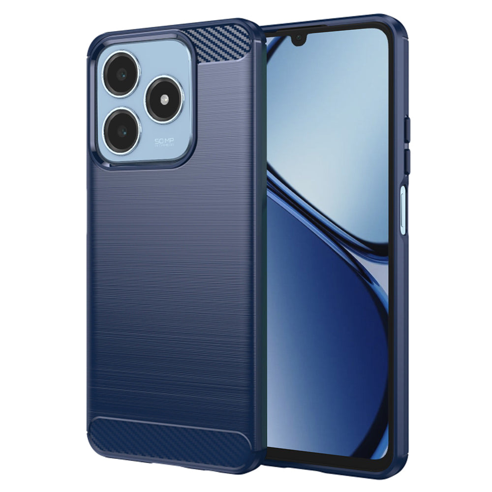 Maska za Realme C63 / C61, Techsuit, Karbon, Plava