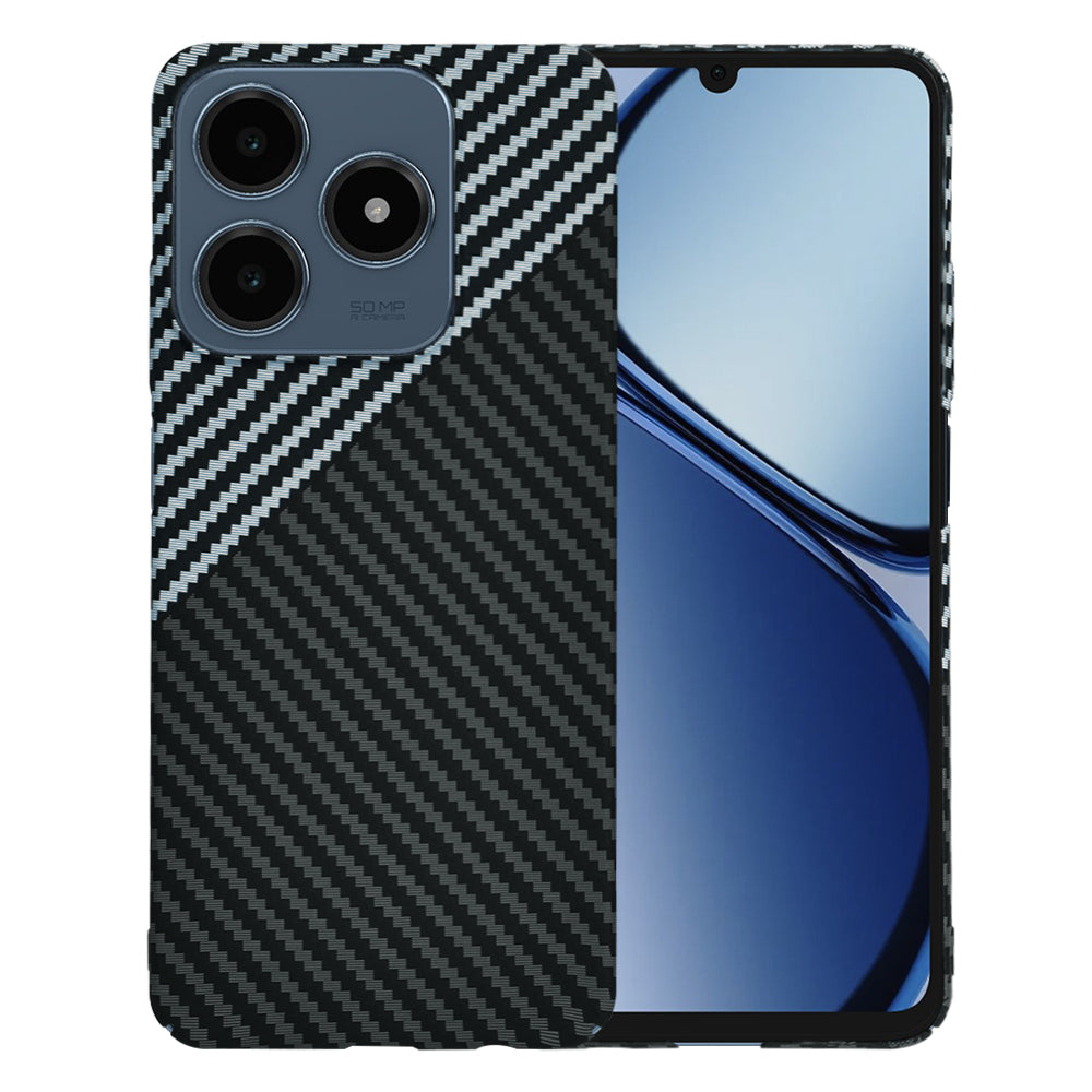 Maska za Realme C63 / C61, Techsuit, Carbonite FiberShell, Crno Siva