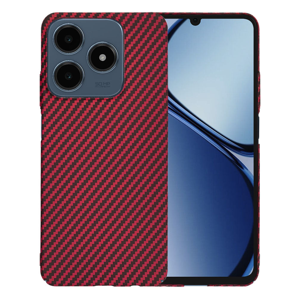 Maska za Realme C63 / C61, Techsuit, Carbonite FiberShell, Crvena