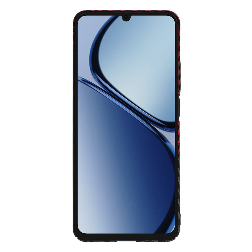 Maska za Realme C63 / C61, Techsuit, Carbonite FiberShell, Crno Crvena