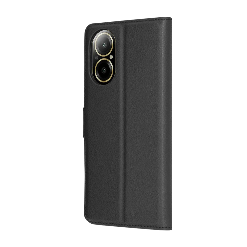 Futrola za Realme C67 4G, Techsuit, Kožna Folio, Crna