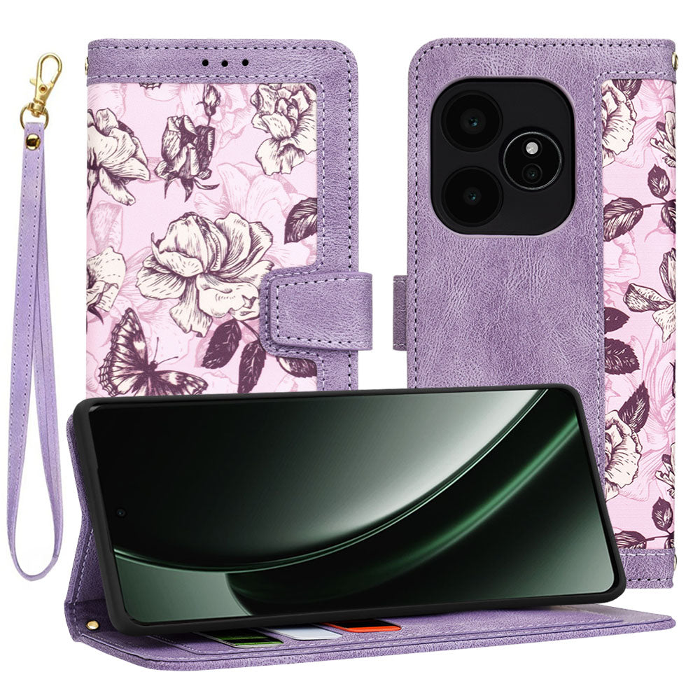 Futrola za Realme GT 6T / GT 6, Techsuit, FlipCraft, Ljubičasta