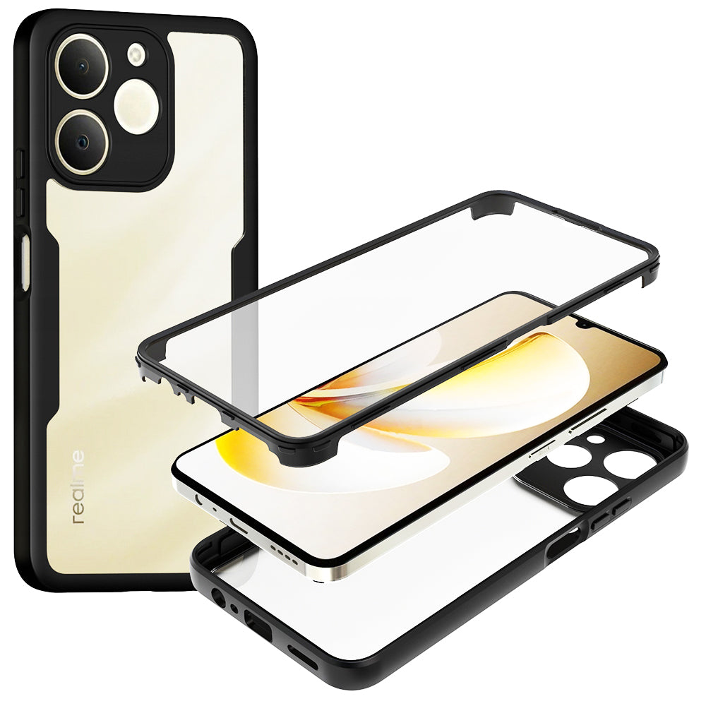 Futrola za Realme Note 70T, Techsuit, ColorVerse 360, Crna
