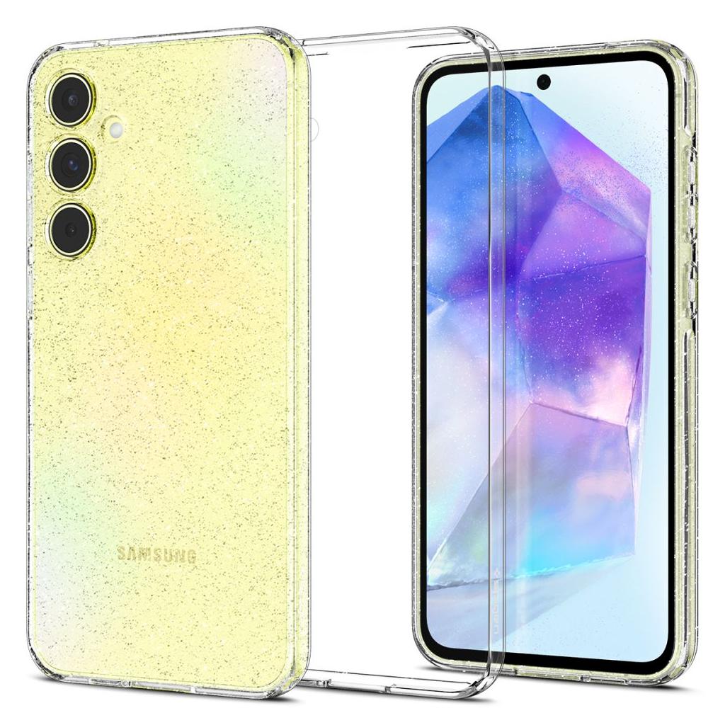 Futrola za Samsung Galaxy A55 5G A556, Spigen, Liquid Crystal Glitter, Prozirna ACS07538
