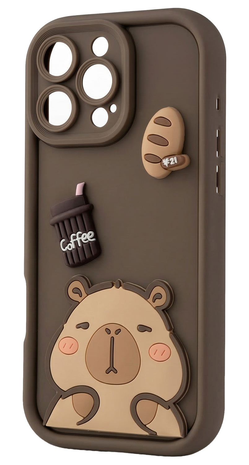 Maska za Samsung Galaxy S25 Ultra S938, OEM, Ultra Trendy 3D Capybara, Smeđa