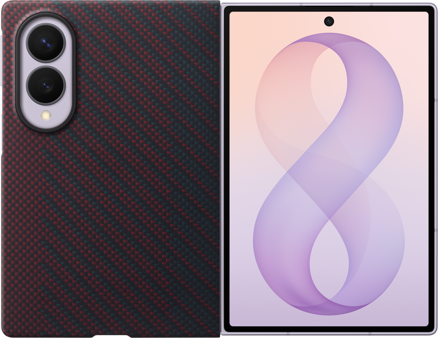Futrola za Samsung Galaxy Z Fold8 F971, Carbon Magnet Case, Crvena EF-KF971SREGWW