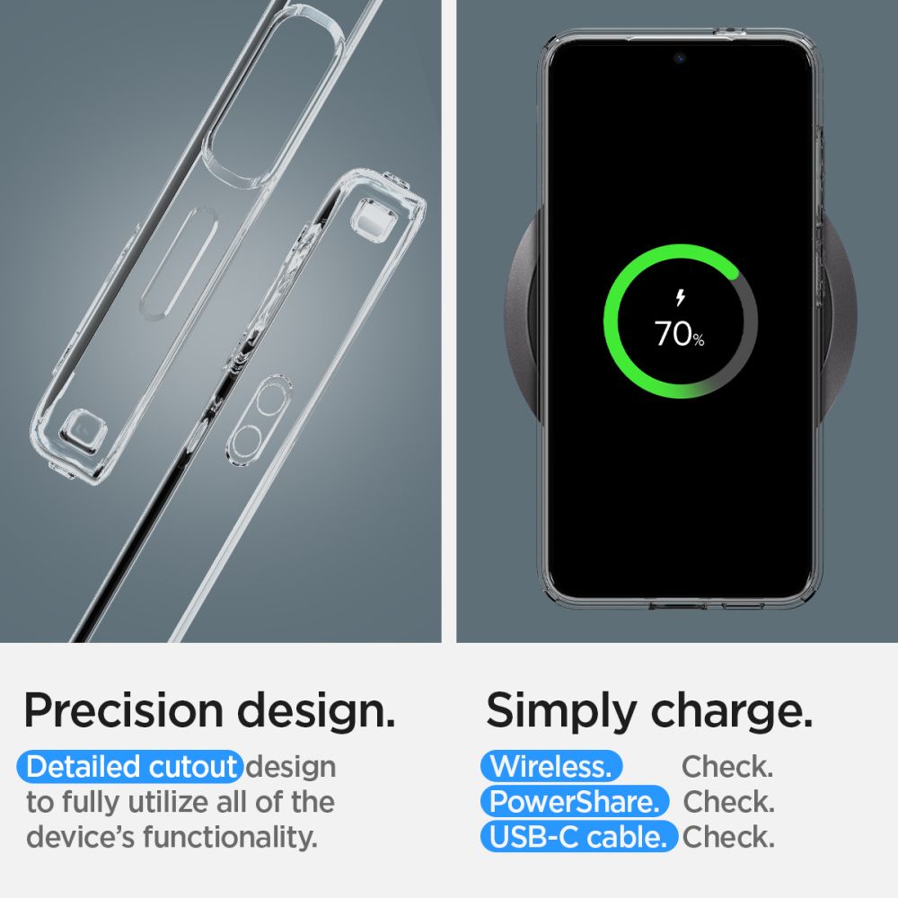 Futrola za Samsung Galaxy S24 S921, Spigen, Liquid Crystal, Prozirna ACS07343