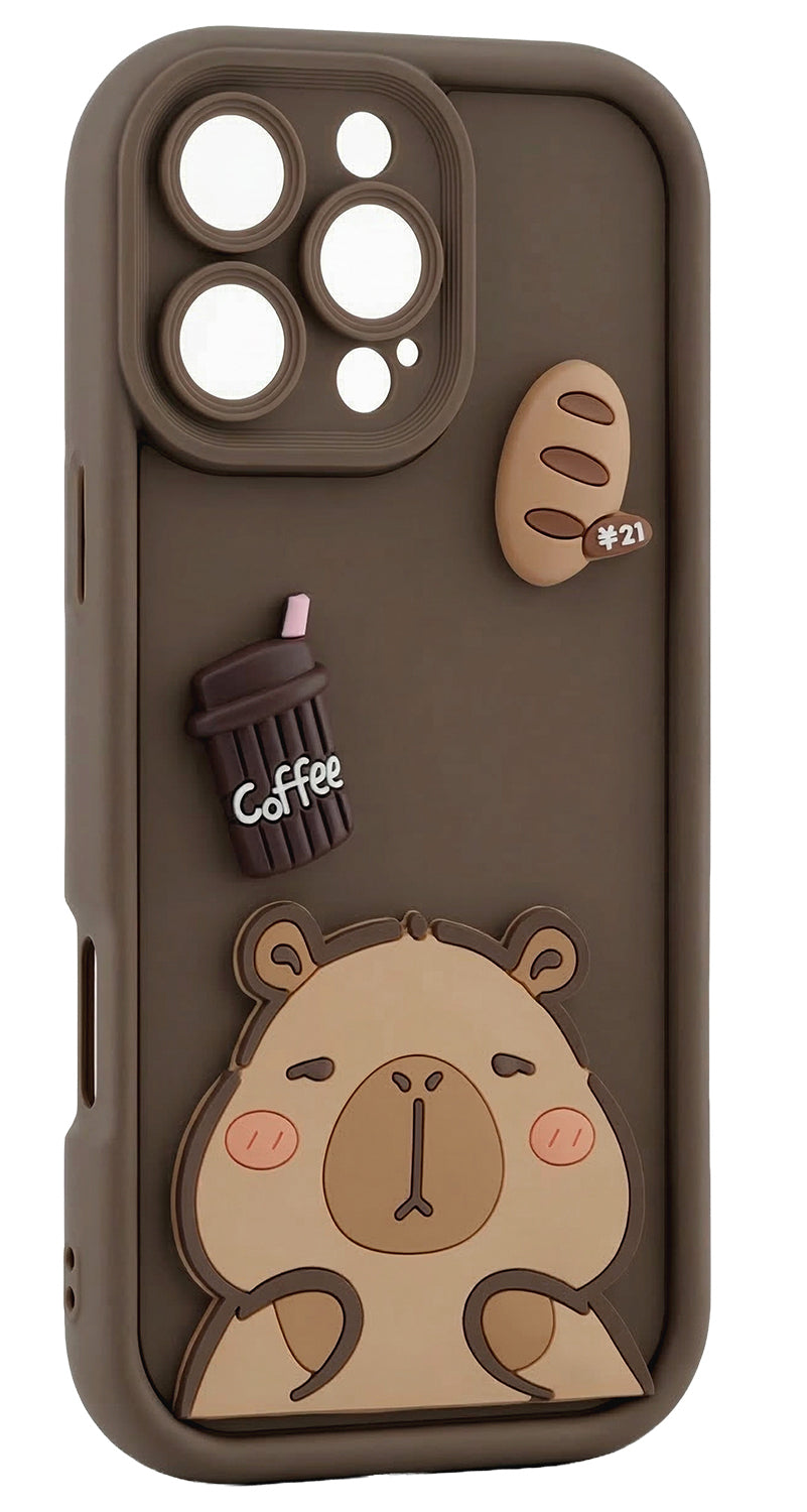 Maska za Samsung Galaxy S25 Ultra S938, OEM, Ultra Trendy 3D Capybara, Smeđa