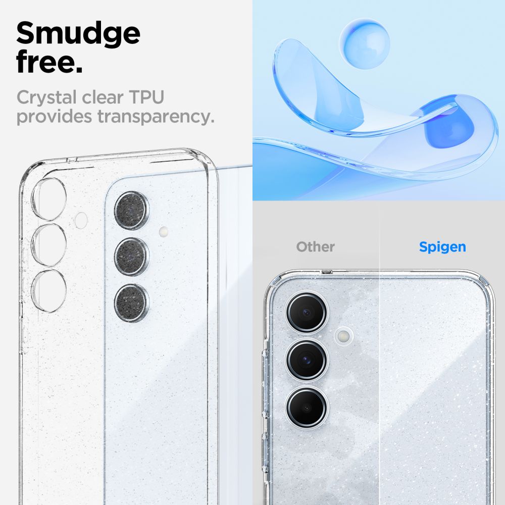 Futrola za Samsung Galaxy A55 5G A556, Spigen, Liquid Crystal Glitter, Prozirna ACS07538