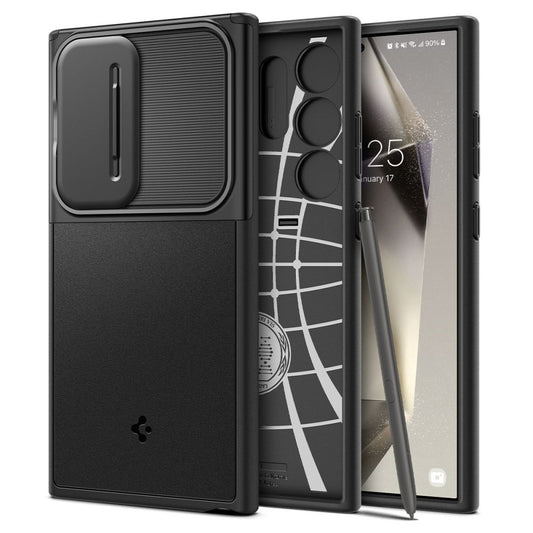 Futrola za Samsung Galaxy S24 Ultra S928, Spigen, OPTIK ARMOR, Crna ACS07313