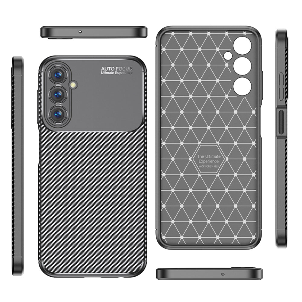Maska za Samsung Galaxy A05s A057, Techsuit, CarbonFiber, Crna