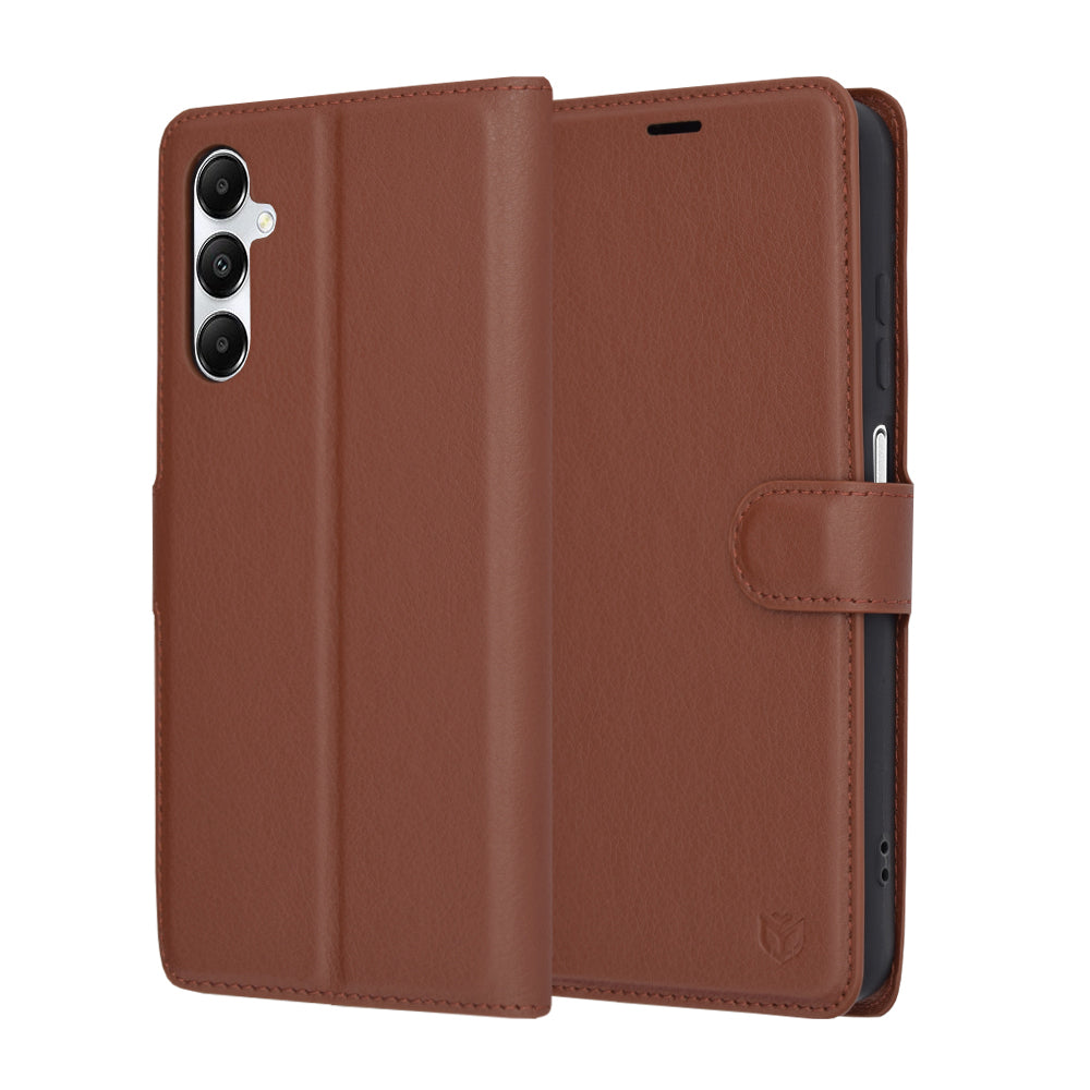 Futrola za Samsung Galaxy A05s A057, Techsuit, Kožna Folio, Smeđa