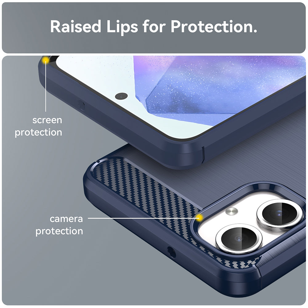 Maska za Samsung Galaxy A06 A065, Techsuit, Karbon, Plava
