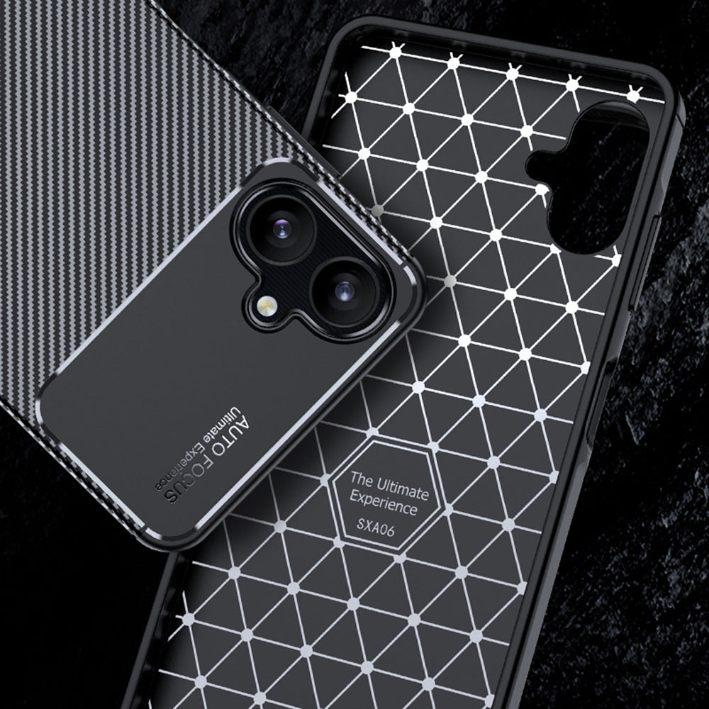 Maska za Samsung Galaxy A06 A065, Techsuit, CarbonFiber, Crna