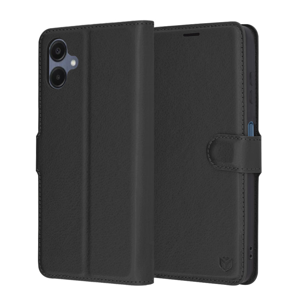 Futrola za Samsung Galaxy A06 A065, Techsuit, Kožna Folio, Crna