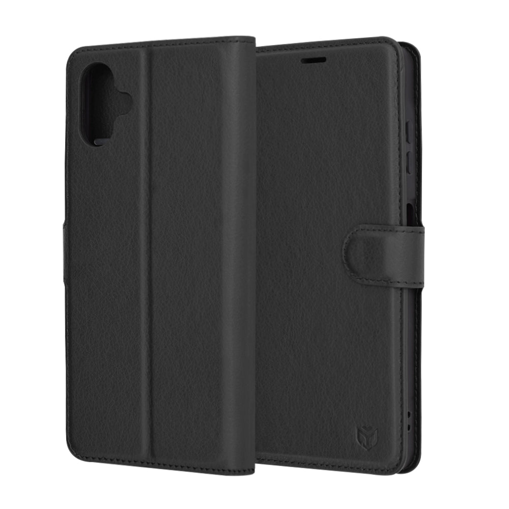 Futrola za Samsung Galaxy A06 A065, Techsuit, Kožna Folio, Crna