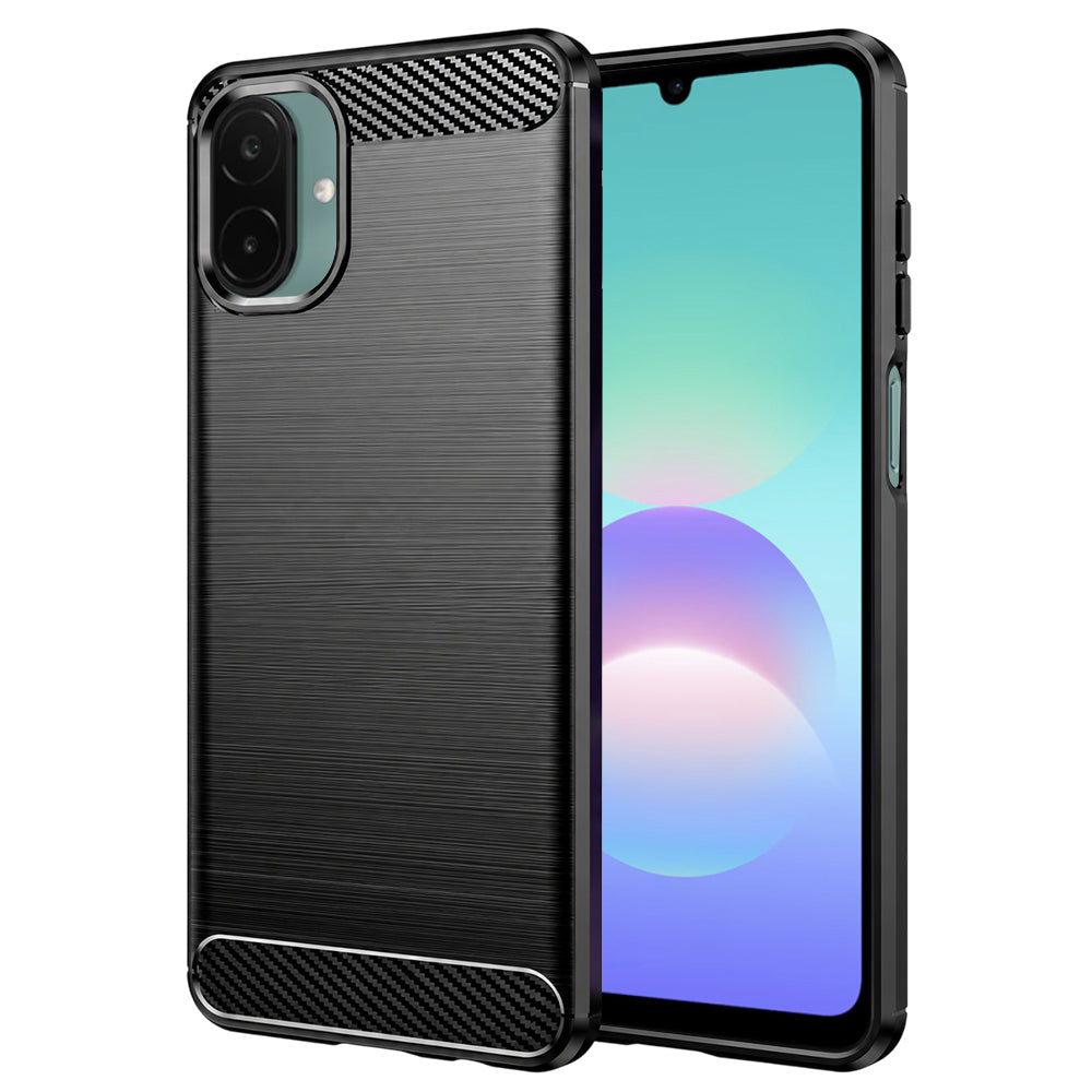 Maska za Samsung Galaxy A08 4G A085 / A07 5G A076, Techsuit, Karbon, Crna