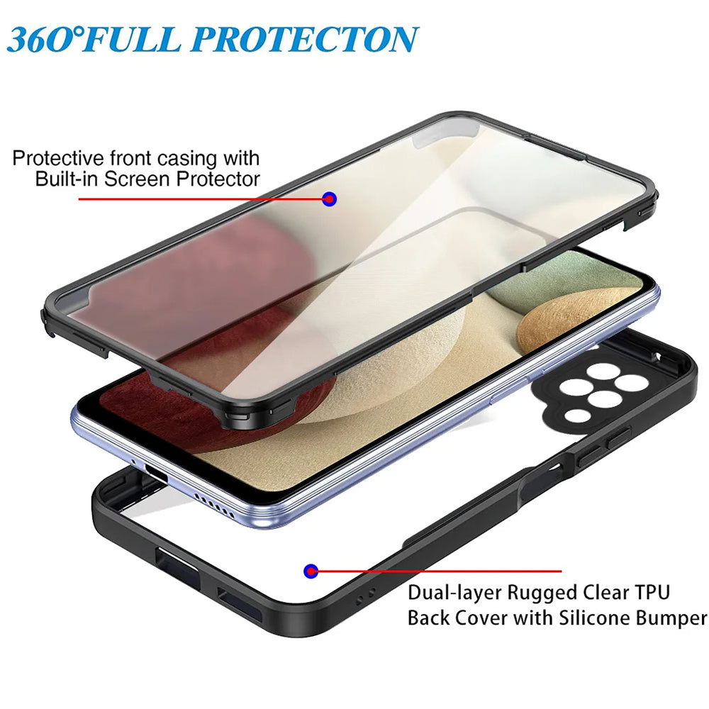 Maska za Samsung Galaxy A12 A125, Techsuit, ColorVerse 360, Crna